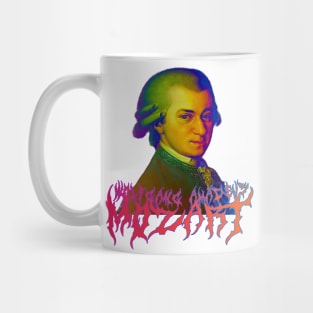 Mozart Metal Tie Dye - Wolfgang Amadeus Mozart Psychedelic Musician Mug